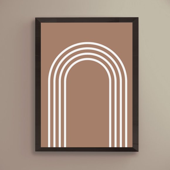 Modern Minimalist Abstract Geometric Wall Art Print Home Decor [No Frame] - Picture 1 of 5
